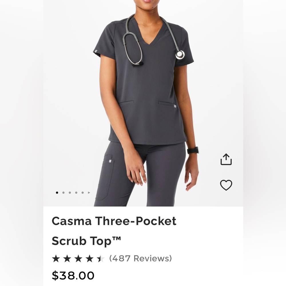 Figs dark harbor casma top